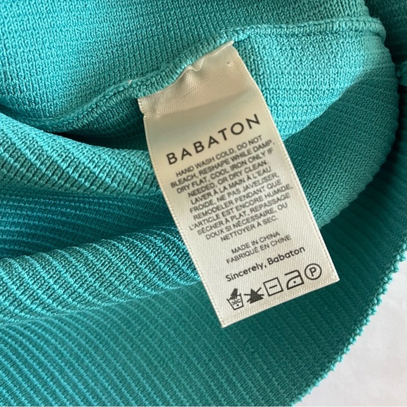 ARITZIA BABATON Scuplt Knit Tank Mini Dress in Turquoise - Picture 7 of 11